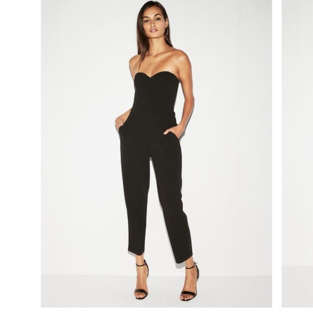 Express Strapless Black Jumpsuit